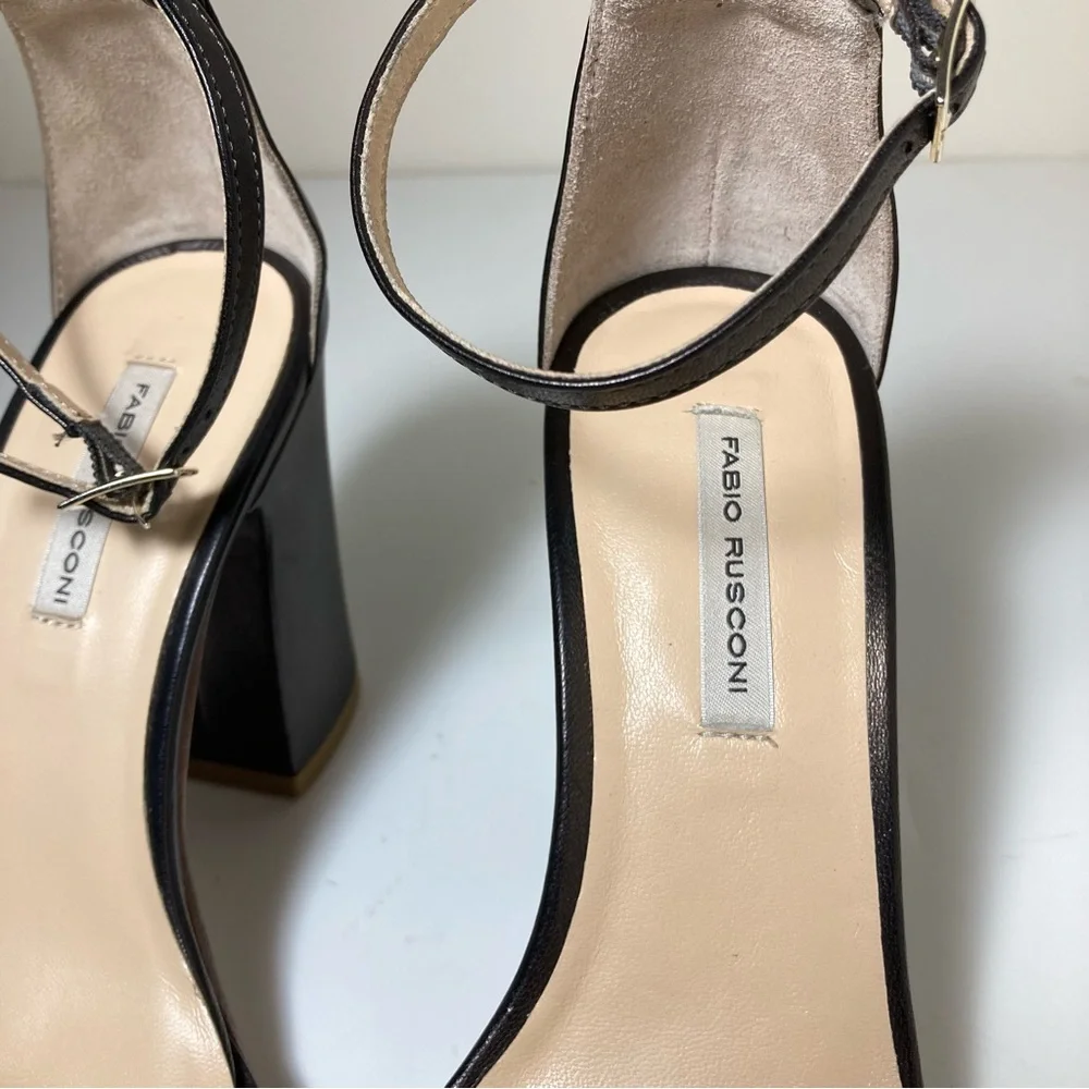 Fabio Rusconi Metallic Bronze Ankle Strap Sandal Heels size 6 - Picture 5 of 7